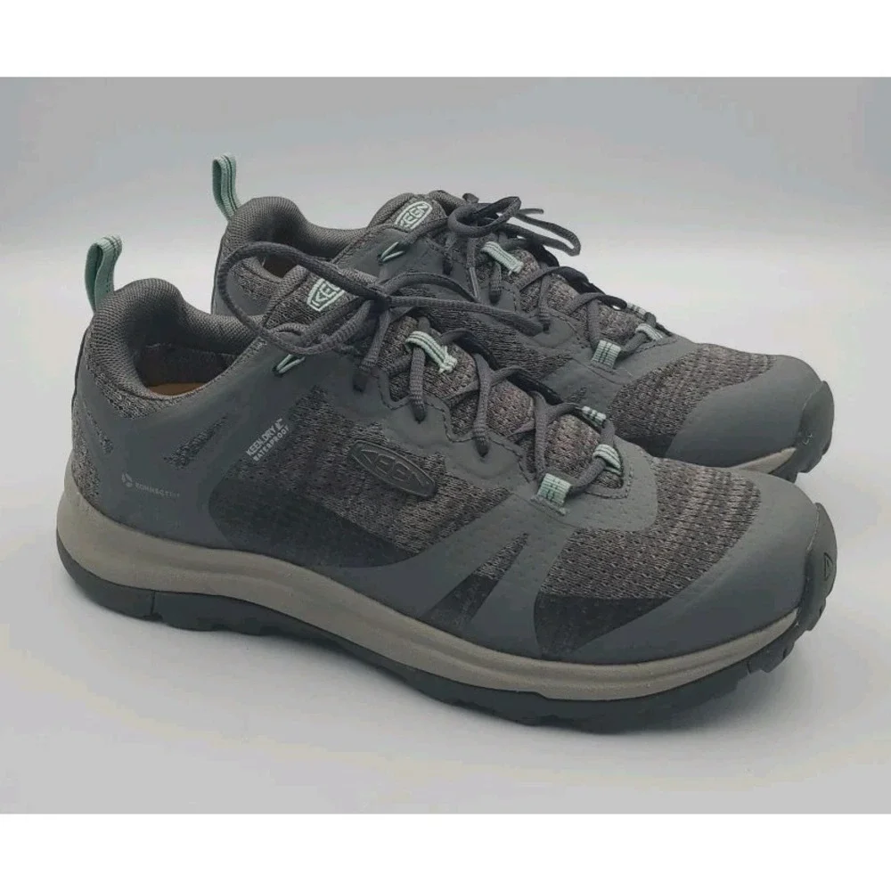 Keen Terradora II Womens Shoes Sz 9 Steel Gray Ocean Wave Waterproof